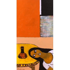 Anwar Maqsood, 24 x 48 Inch, Oil On Canvas, Figurative Painting, AC-AWM-001